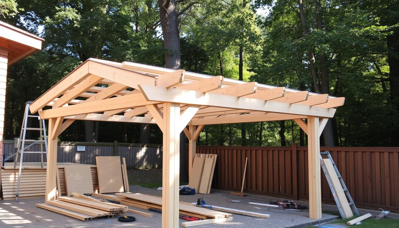 carport en bois installation