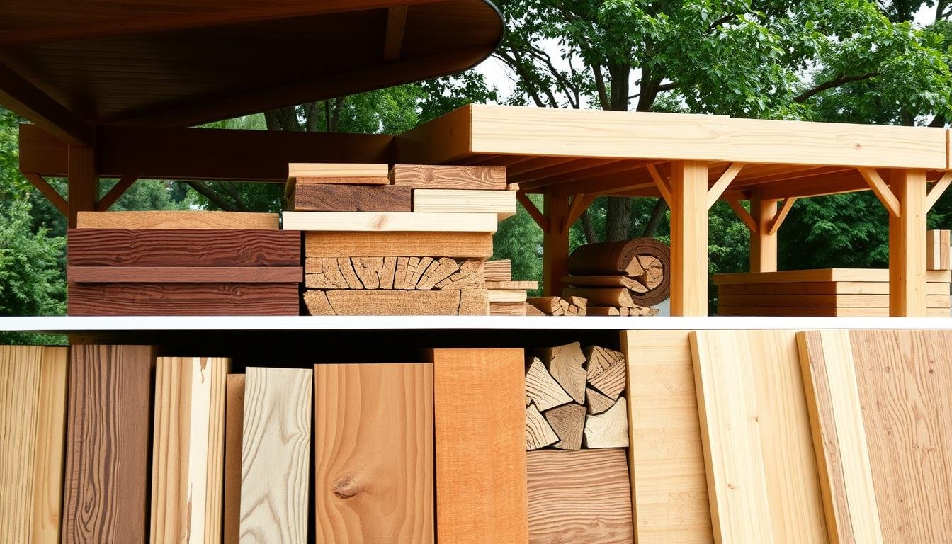 matériaux bois pour carport